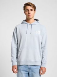 MESKA BLUZA LEE RELAXED GRAPHIC HOODIE CONCRETE GRA 112364071. Bluzy męskie Lee, l, bez wzorów, bez ramiączek, bez kaptura. Za 159.99 zł.