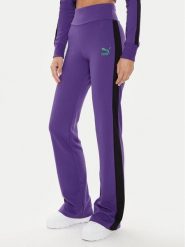 Puma Spodnie dresowe DUA LIPA 536629 Fioletowy Slim Fit. Fioletowe spodnie dresowe damskie Puma, bez wzorów, z dresówki. Za 219.99 zł.