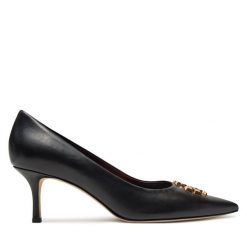 Półbuty Tory Burch. Czarne półbuty damskie Tory Burch, bez wzorów, bez obcasa, na obcasie, bez zapięcia. Za 1,849.00 zł.