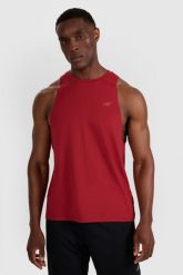 4F Tank top treningowy szybkoschnący męski - czerwony XXL. Czerwone t-shirty męskie 4F, m, bez wzorów, z dzianiny, bez kołnierzyka, bez ramiączek. Za 99.99 zł.