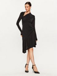 Pinko Sukienka koktajlowa Babar 102488 A1BQ Czarny Slim Fit. Czarne sukienki damskie Pinko, xs, bez wzorów, z wiskozy, wizytowe, bez kołnierzyka, bez ramiączek. Za 1,309.00 zł.