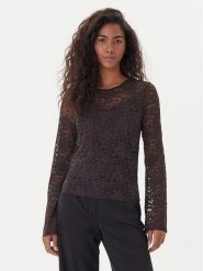 Vero Moda Bluzka Kanya 10336176 Brązowy Regular Fit. Brązowe bluzki damskie Vero Moda, l, bez wzorów, z syntetyku, bez kołnierzyka, bez ramiączek. Za 139.99 zł.