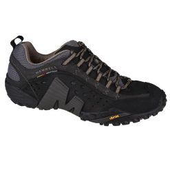 Buty trekkingowe męskie Merrell Intercept. Czarne trekkingi męskie Merrell, z materiału, bez zapięcia. Za 604.40 zł.