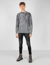 Takeshy Kurosawa Sweter | 83063 | Maglia Treccia Sfumata | Mężczyzna | Szary. Szare swetry męskie Takeshy Kurosawa, m, bez wzorów, z bawełny, bez kołnierzyka, bez ramiączek. W wyprzedaży za 319.00 zł.