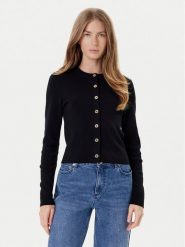 MICHAEL Michael Kors Kardigan MT5617W4VR Czarny Slim Fit. Czarne kardigany damskie MICHAEL Michael Kors, xl, bez wzorów, z wełny, bez kołnierzyka. Za 599.99 zł.