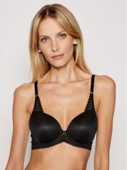 Triumph Biustonosz z fiszbiną Aura Spotlight 10207996 Czarny. Czarne biustonosze Triumph, bez wzorów, z syntetyku. Za 125.00 zł.