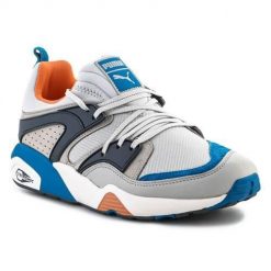 Buty do chodzenia męskie Puma 38352802. Niebieskie buty sportowe męskie Puma, bez wzorów, z materiału, bez zapięcia, trekkingowe. Za 583.00 zł.