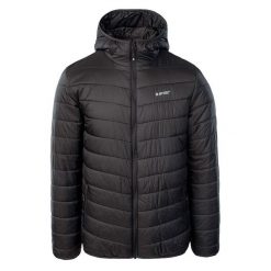 Męska Ocieplana Kurtka Lovara. Niebieskie kurtki męskie Hi-tec, m, bez wzorów, z puchu, sportowe, bez kaptura. Za 236.99 zł.