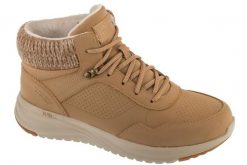 Buty zimowe damskie, Slip-Ins: On-The-Go Stellar - Ariana. Brązowe obuwie trekkingowe damskie Skechers, z materiału, bez zapięcia. Za 499.99 zł.
