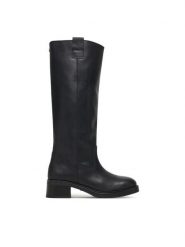 Steve Madden Kozaki Banner SM11003092 Czarny. Czarne kozaki damskie Steve Madden, bez wzorów, ze skóry, bez obcasa, na płaskiej podeszwie, bez zapięcia. Za 689.99 zł.