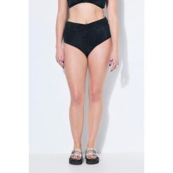 Damskie dół od bikini drapowanie efekt brokatu. Czarne bikini Ulla Popken, bez wzorów, z elastanu. Za 125.99 zł.