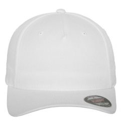Czapka Z Daszkiem Z 5 Panelami. Białe czapki damskie FLEXFIT, bez wzorów. Za 67.99 zł.