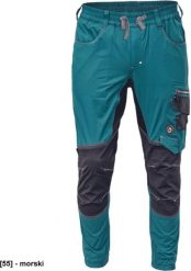 NEURUM CLS JOGGER - męskie spodnie robocze, szeroka elastyczna taliam, 4 kieszenie, odblaski - morski S. Zielone spodnie sportowe męskie CERVA, m, bez wzorów. Za 313.93 zł.
