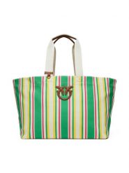 PINKO Torebka Shopping Bag Extra PE 25 PLTT 104754 A2G5 Zielony. Zielone shopperki damskie Pinko, bez wzorów, z materiału, bez dodatków. Za 429.99 zł.