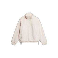 Sweter ultra-miękki z kołnierzem typu trucker dla kobiet Superdry. Czarne swetry nierozpinane damskie Superdry, l, bez wzorów, z wełny, bez kołnierzyka, bez ramiączek. Za 398.70 zł.