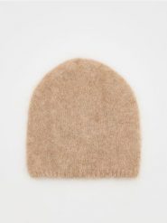 Czapka z domieszką alpaki - brązowy. Brązowe czapki damskie Reserved, bez wzorów. W wyprzedaży za 35.99 zł.