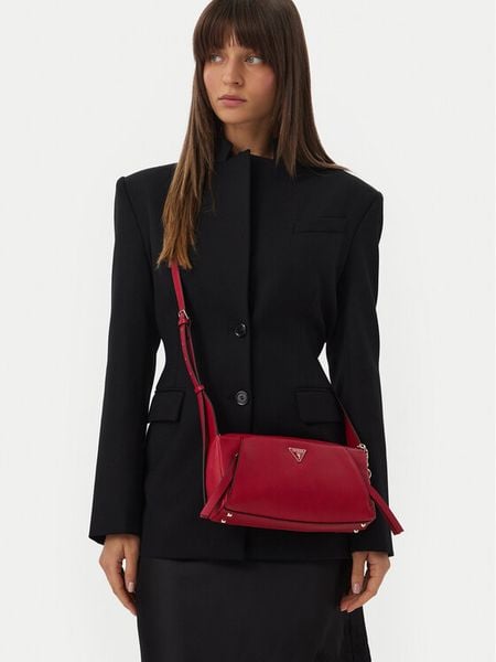 Guess Torebka Devon Mini HWBG97 45720 Czerwony. Czerwone listonoszki damskie Guess, z aplikacjami, ze skóry, bez dodatków. Za 461.99 zł.