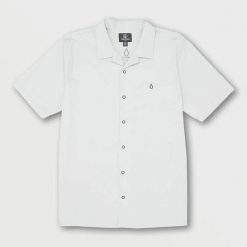 Koszula Volcom Axel Tower szara. Szare koszule męskie Volcom, bez wzorów, bez kołnierzyka, bez ramiączek. Za 359.55 zł.