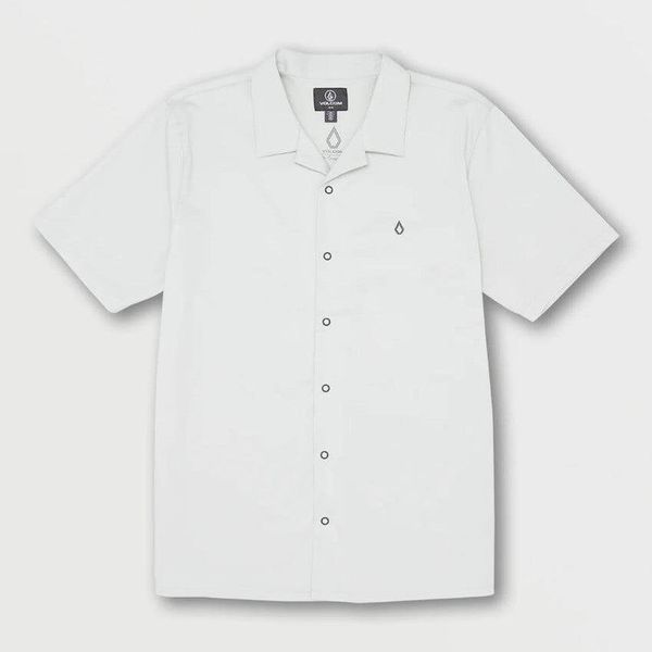 Koszula Volcom Axel Tower szara. Szare koszule męskie Volcom, bez wzorów, bez kołnierzyka, bez ramiączek. Za 359.55 zł.