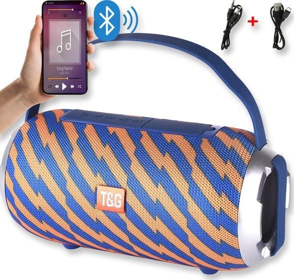 Głośnik T&G GŁOŚNIK BLUETOOTH BEZPRZEWODOWY PRZENOŚNY MOBILNY FM BT USB RADIO MP3 TWS TG509. Głośniki przenośne T&G. Za 69.99 zł.