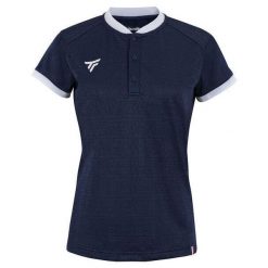 Damska koszulka polo Tecnifibre Team Mesh. Niebieskie bluzki damskie TECNIFIBRE, bez wzorów, z meshu, sportowe, bez kołnierzyka, bez ramiączek. Za 219.99 zł.