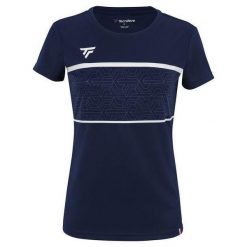 Koszulka damska Tecnifibre Team Tech. Niebieskie bluzki damskie TECNIFIBRE, m, bez wzorów, sportowe, bez kołnierzyka, bez ramiączek. W wyprzedaży za 169.99 zł.