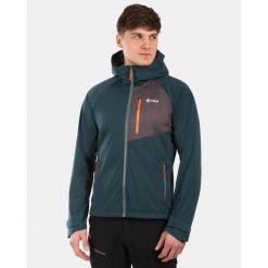 Męska kurtka softshell Kilpi BELTRA-M. Czarne kurtki męskie Kilpi, m, bez wzorów, z softshellu, bez kaptura, trekkingowe. Za 422.05 zł.
