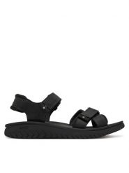Clarks Sandały Wesley Shore 26182010 Czarny. Czarne sandały męskie Clarks, bez wzorów, z nubiku, bez zapięcia. Za 219.99 zł.
