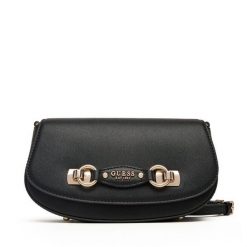 Torebka Guess. Czarne listonoszki damskie Guess, z aplikacjami, bez dodatków. Za 449.99 zł.