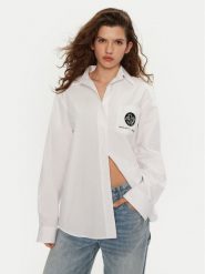 Miss Sixty Koszula 6L3XJ2380000 Biały Regular Fit. Białe koszule damskie Miss Sixty, l, bez wzorów, z bawełny, bez kołnierzyka, bez ramiączek. Za 379.99 zł.