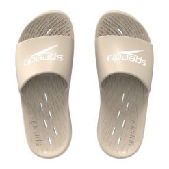 Klapki basenowe antypoślizgowe damskie Speedo Slides. Żółte klapki damskie Speedo, bez wzorów, sportowe, bez obcasa, bez zapięcia. Za 84.99 zł.