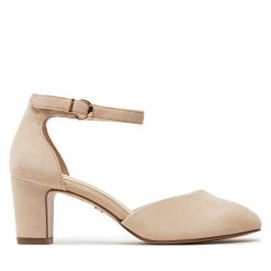 Czółenka Tamaris. Brązowe czółenka damskie Tamaris, bez wzorów, bez obcasa, bez zapięcia. Za 379.99 zł.