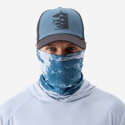 Komin wędkarski Caperlan 500 Anty-UV. Niebieskie szaliki męskie CAPERLAN, bez wzorów, z materiału. Za 34.99 zł.