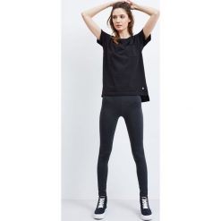 Legginsy bawełniane. Szare legginsy damskie MOODO, bez wzorów, z bawełny. Za 14.99 zł.
