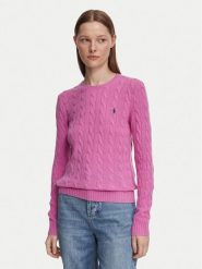 Polo Ralph Lauren Sweter 211971865506 Różowy Regular Fit. Czerwone swetry nierozpinane damskie Polo Ralph Lauren, xl, bez wzorów, z wełny, bez kołnierzyka, bez ramiączek. Za 1,199.00 zł.