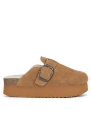 Badura Klapki TS6207-02 Brązowy. Brązowe klapki damskie Badura, bez wzorów, bez obcasa, bez zapięcia. Za 199.99 zł.