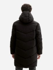 Tom Tailor Denim vyriška žieminė parka, juoda. Parki męskie Helly Hansen, m, bez wzorów, z denimu, bez kołnierzyka, bez kaptura. Za 277.09 zł.