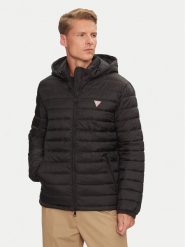 Guess Kurtka puchowa M4YL99 WG922 Czarny Regular Fit. Czarne kurtki męskie Guess, m, z aplikacjami, z puchu, bez kaptura. Za 779.99 zł.