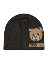 MOSCHINO Czapka 65214 0M2346 Czarny. Czarne czapki damskie MOSCHINO, na zimę, bez wzorów, z materiału. Za 429.99 zł.