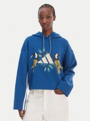 Adidas Bluza Farm Rio KS2104 Granatowy Loose Fit. Niebieskie bluzy damskie Adidas, l, bez wzorów, z bawełny, bez ramiączek, bez kaptura. Za 279.99 zł.