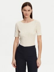 Marc O'Polo Bluzka 502 2261 51399 Beżowy Regular Fit. Brązowe bluzki damskie Marc O'Polo, xs, bez wzorów, z bawełny, bez kołnierzyka, bez ramiączek. Za 109.99 zł.