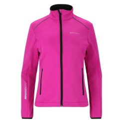 Kurtka do narciarstwa biegowego damska Endurance Zora XCS. Czerwone kurtki sportowe damskie Endurance, bez wzorów, z softshellu, bez ramiączek, bez kaptura, narciarskie. Za 299.99 zł.