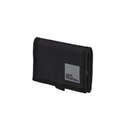 Portfel sportowy Jack Wolfskin Gutleut Wallet na rzep czarny na dokumenty. Czarne portfele męskie Jack Wolfskin, bez wzorów, z materiału. Za 154.25 zł.
