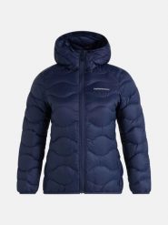 Kurtka Peak Performance Damska Helium Down Hood Jacket - XS. Niebieskie kurtki sportowe damskie Peak Performance, na jesień, xs, bez wzorów, z materiału, bez ramiączek, bez kaptura, trekkingowe. Za 1,019.00 zł.