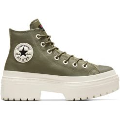 Sneakers Converse Chuck Taylor As Lugged Heel. Zielone obuwie sportowe damskie Converse, bez wzorów, ze skóry ekologicznej, bez zapięcia. W wyprzedaży za 482.20 zł.