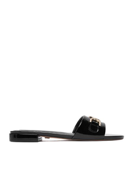 Nine West Klapki CEO-LS6445-01 Czarny. Czarne klapki damskie Nine West, bez wzorów, z materiału, bez obcasa, bez zapięcia. Za 106.99 zł.