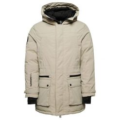 Pikowana parka Superdry City. Szare parki męskie Superdry, na zimę, m, bez wzorów, sportowe, bez kołnierzyka, bez kaptura. W wyprzedaży za 704.00 zł.