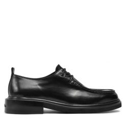 Półbuty Calvin Klein. Czarne buty wizytowe męskie Calvin Klein, bez wzorów, bez obcasa, bez zapięcia. Za 849.99 zł.