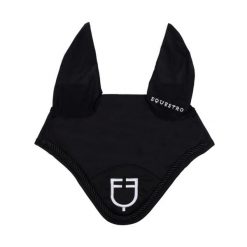 Czapka bawełniana z logo. Niebieskie czapki damskie EQUESTRO, bez wzorów, z bawełny. Za 91.47 zł.
