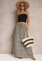 Czarna Rozkloszowana Spódnica Maxi w Kwiaty Dethuj. Czarne spódnice damskie Renee, m, bez wzorów, z bawełny, maxi, rozkloszowane. Za 54.99 zł.